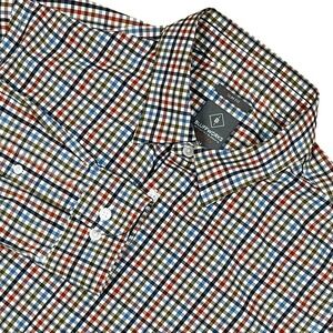 Bluffworks Zenith Button Down Shirt Mens M Slim Fit Check Performance Stretch